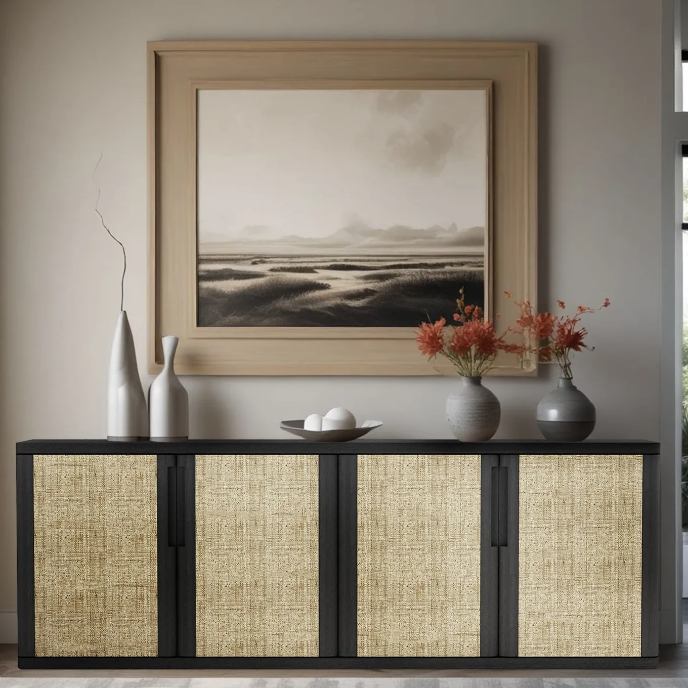 Credenza in Raphia Naturale Miel Vittorio