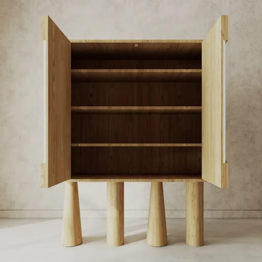 Credenza in rovere e marmo Creta