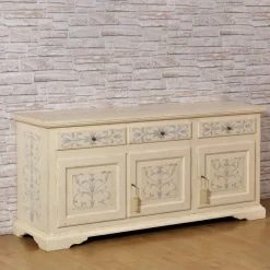 Credenza In Stile Tirolese Dipinta a Mano in Legno