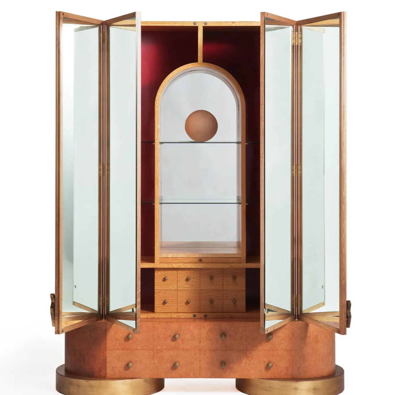 Credenza "Narciso" in Noce e Radica di Legno di Aurelio Porro