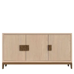 Credenza Urban Grace in Legno di Frassino Finitura Noce Naturale e Caffè