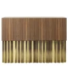 Credenza vintage Mirage con scultura in ottone fatta a mano