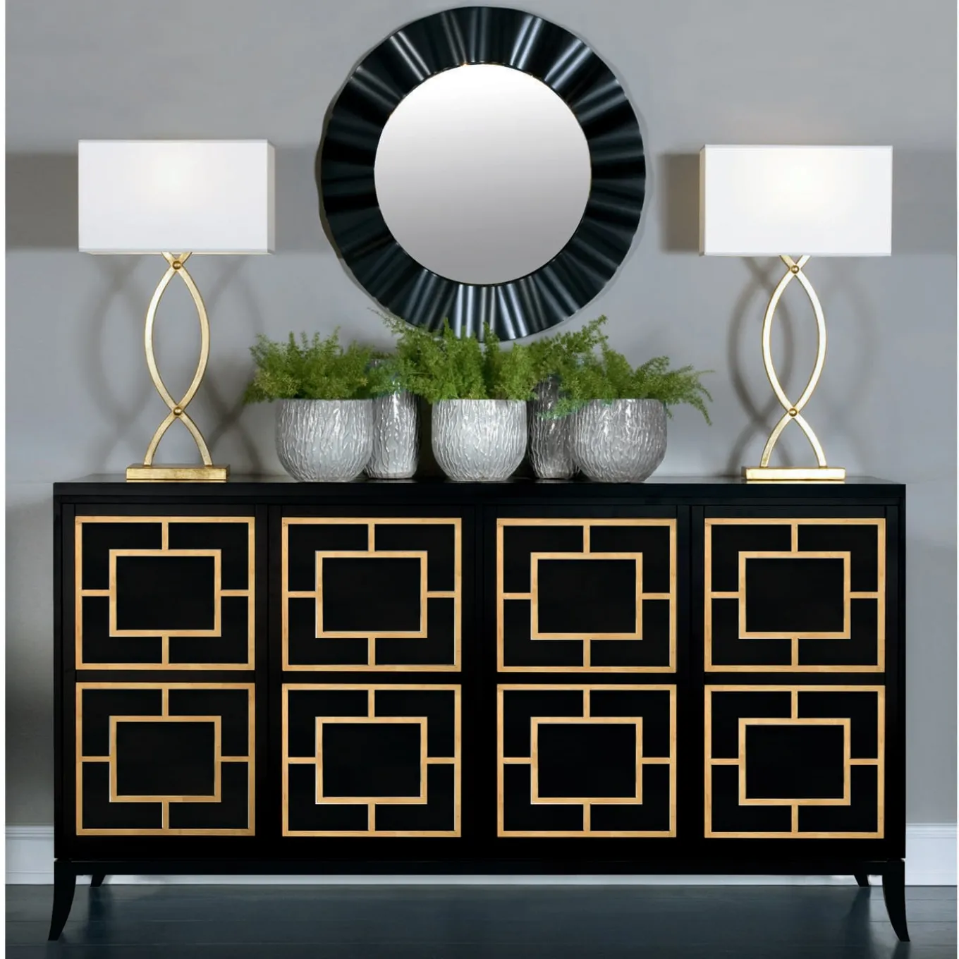 Credenza Zoe con gambe curve