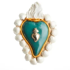CUORE IN CERAMICA BIANCO E TURCHESE SUMMER VIBES