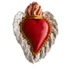 CUORE IN CERAMICA ROSSO E BIANCO
