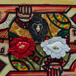 CUORE IN CERAMICA SMALTATO ROSSO SU DI ME