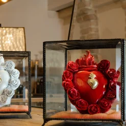 CUORE IN CERAMICA SMALTATO ROSSO SU DI ME