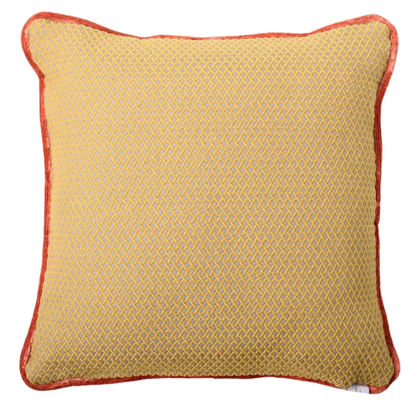 Cuscino Carrè in tessuto jacquard falso unito