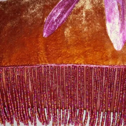 Cuscino con fiori di vetro