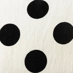 Cuscino Goccia a pois rettangolare bianco e nero