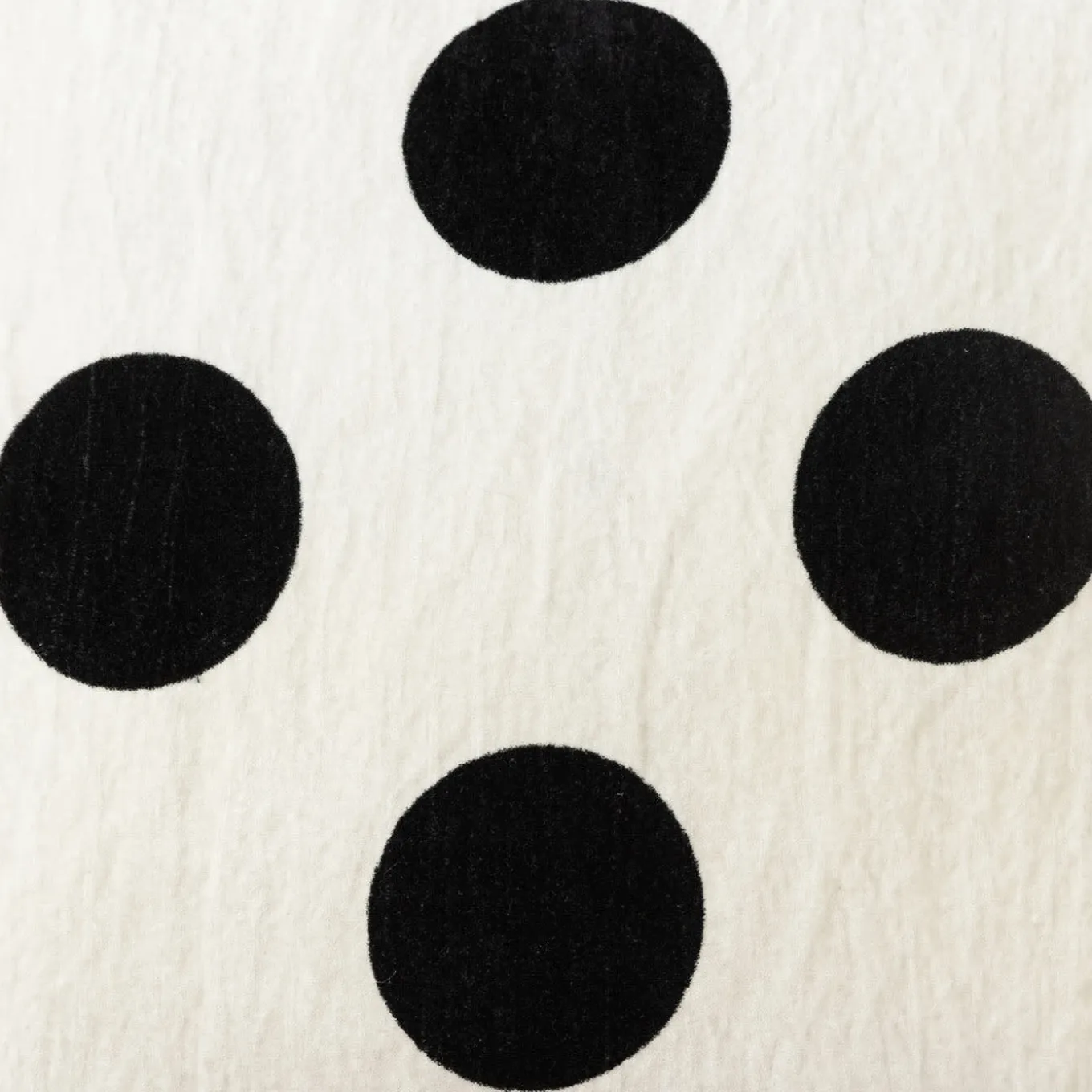 Cuscino Goccia a pois rettangolare bianco e nero