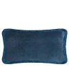 Cuscino Happy Pillow in morbido velluto blu scuro