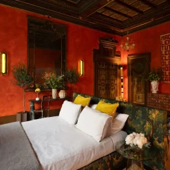 Cuscino in velluto senape della Major Collection