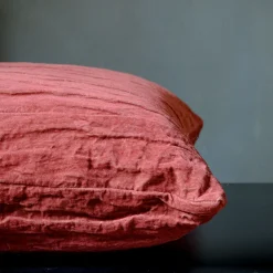 Cuscino Quadrato Potentilla in Velluto Rosso