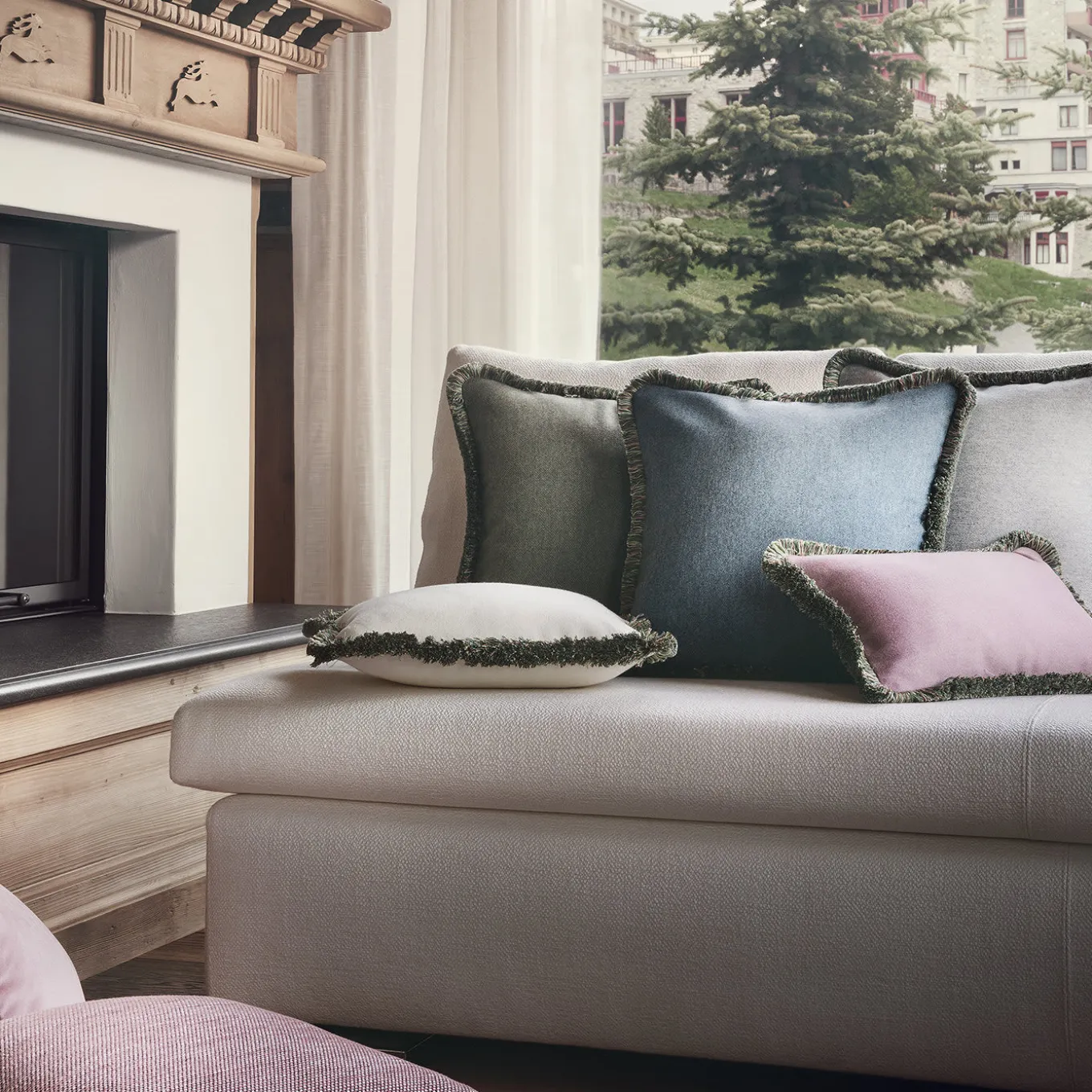 Cuscino quadrato Svezia Azzurro