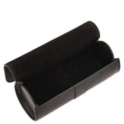 Custodia per orologi e gioielli in pelle nera