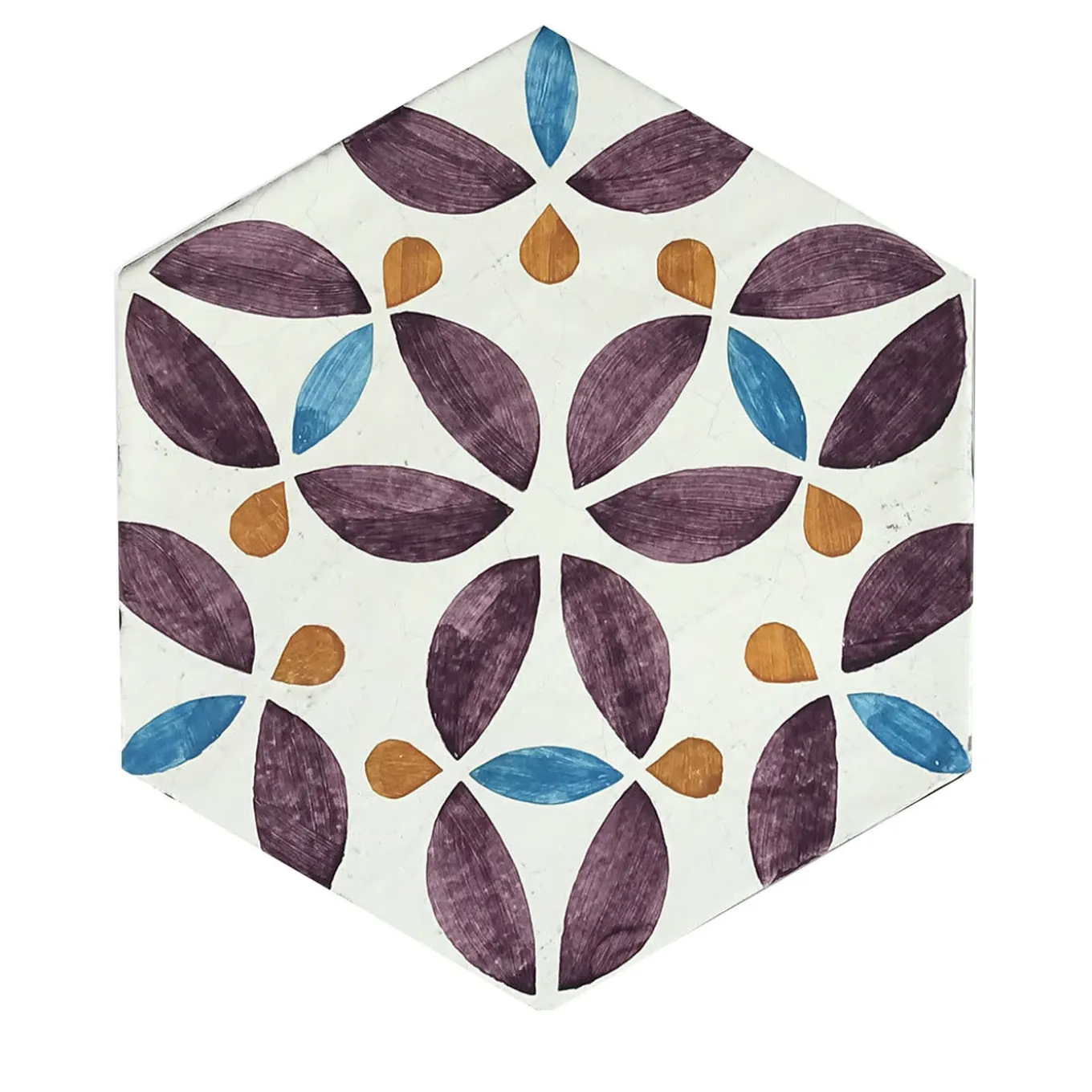 Daamè Set di 28 piastrelle esagonali viola