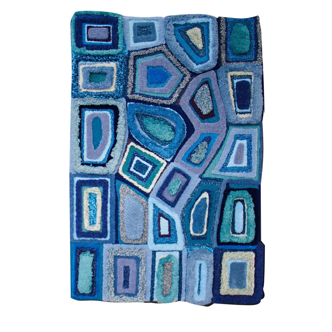 Decostruzione in arazzo blu