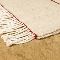 Dimensioni Coperta beige con frange