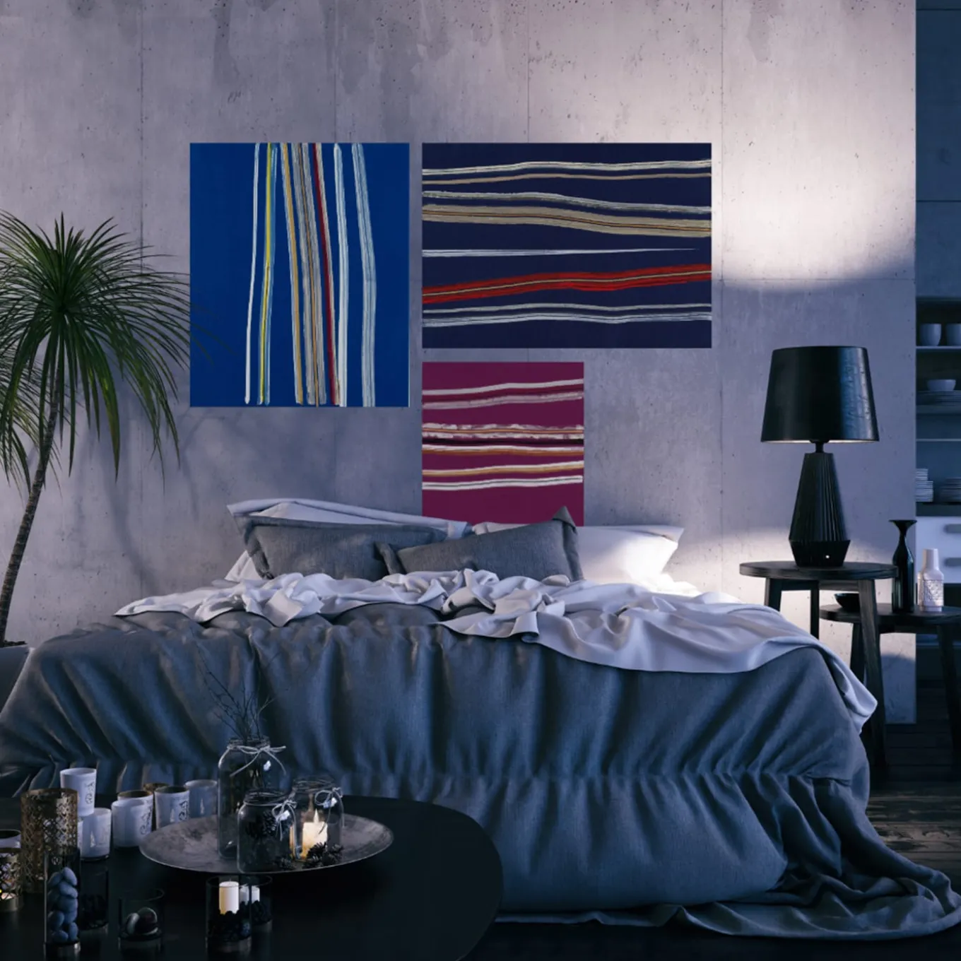 Dipinto Lumen Blu #1