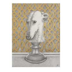 Disegno Levriero su piedistallo