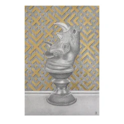 Disegno Rinoceronte su piedistallo