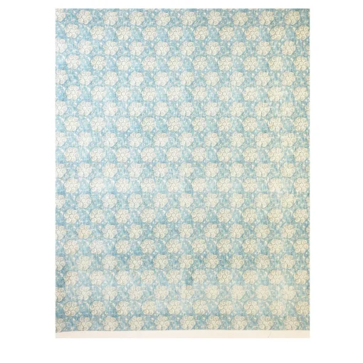 Dissesto Azzurro Stampa floreale su tela