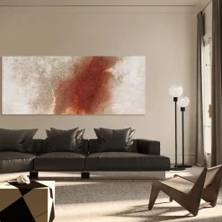 Dittico Materico Panorama urbano di New York in resina