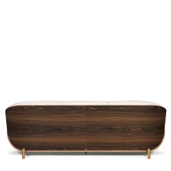 Divano a 3 posti Baidà in bouclé bianco