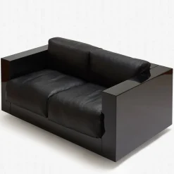 Divano a 2 posti Saratoga Black di Lella e Massimo Vignelli