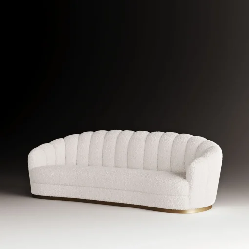 Divano Bouclé Medio Bianco Nest