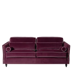 Divano classico Bramante velluto bordeaux