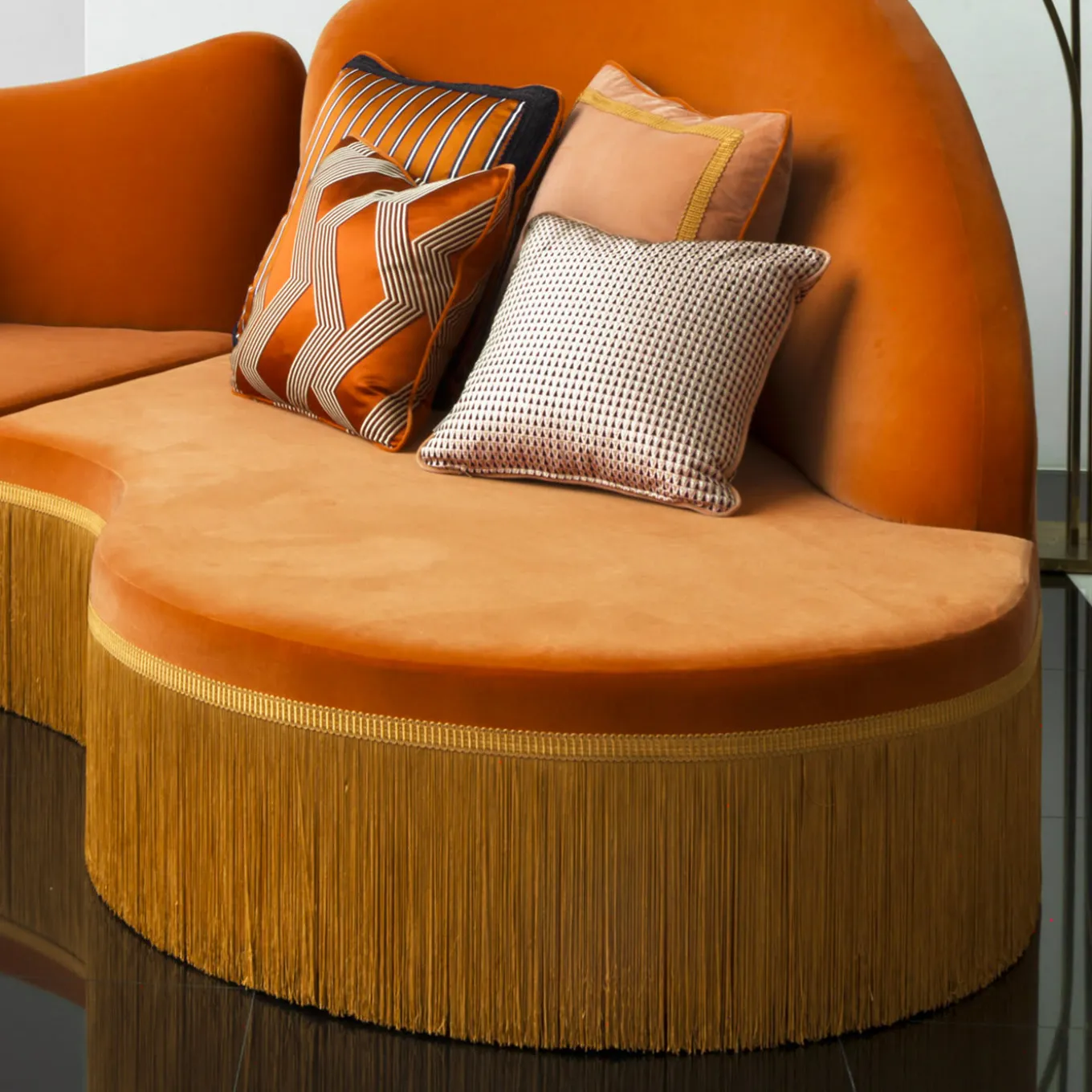 Divano componibile a 3 pezzi Wave Orange #2