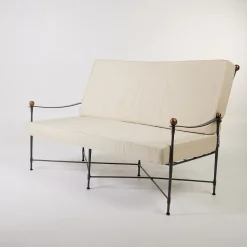 Divano da esterno reclinabile con cuscino a trama incrociata