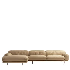 Divano in pelle beige Super MC