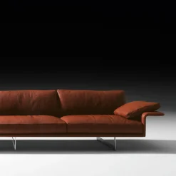 Divano in pelle marrone Alato