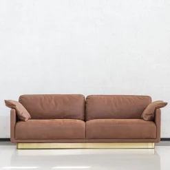 Divano in pelle marrone Haring di Dainellistudio