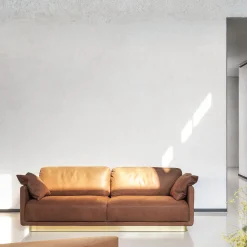 Divano in pelle marrone Haring di Dainellistudio