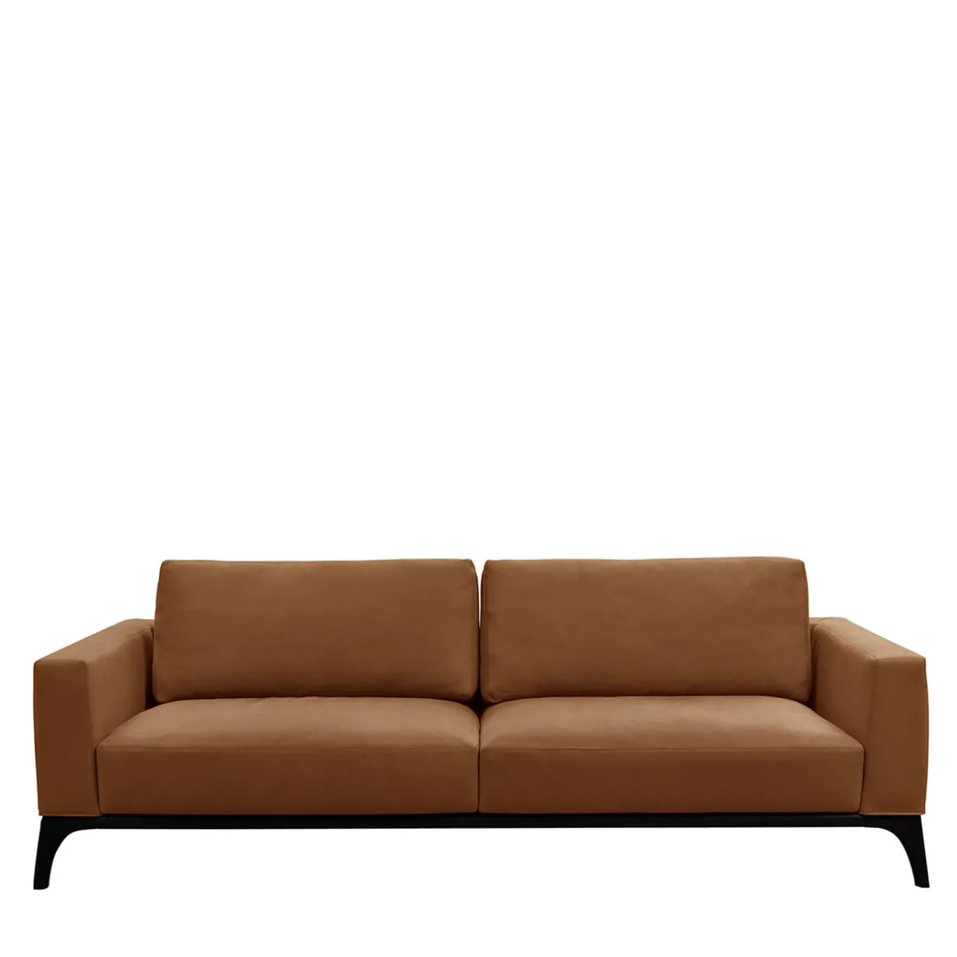 Divano in pelle Milano Cookie-Brown di Giuseppe Manzoni