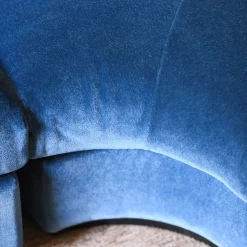 Divano in Velluto Blu a 4 Moduli