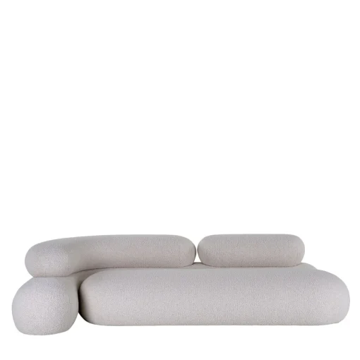 Divano Nefelibata bianco in jacquard bielastico