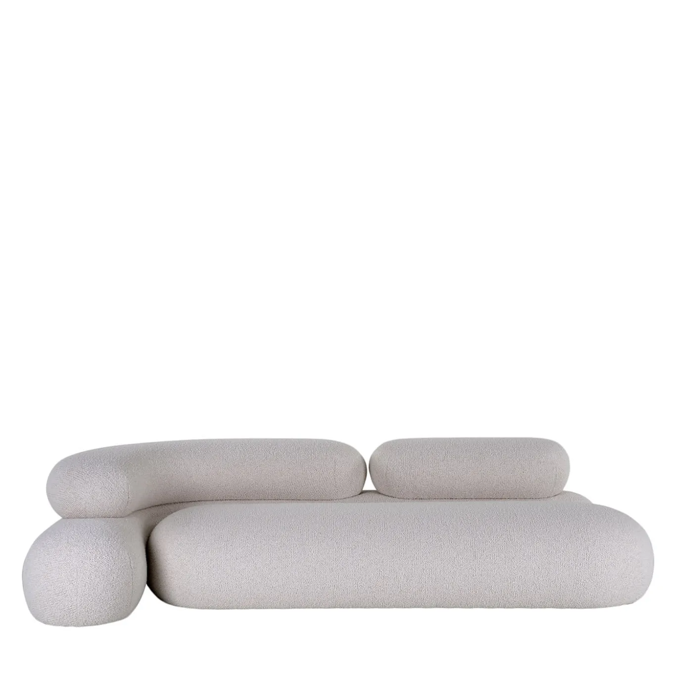 Divano Nefelibata bianco in jacquard bielastico