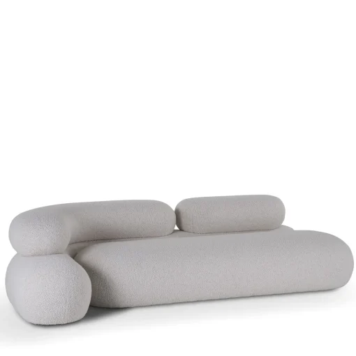 Divano Nefelibata bianco in jacquard bielastico