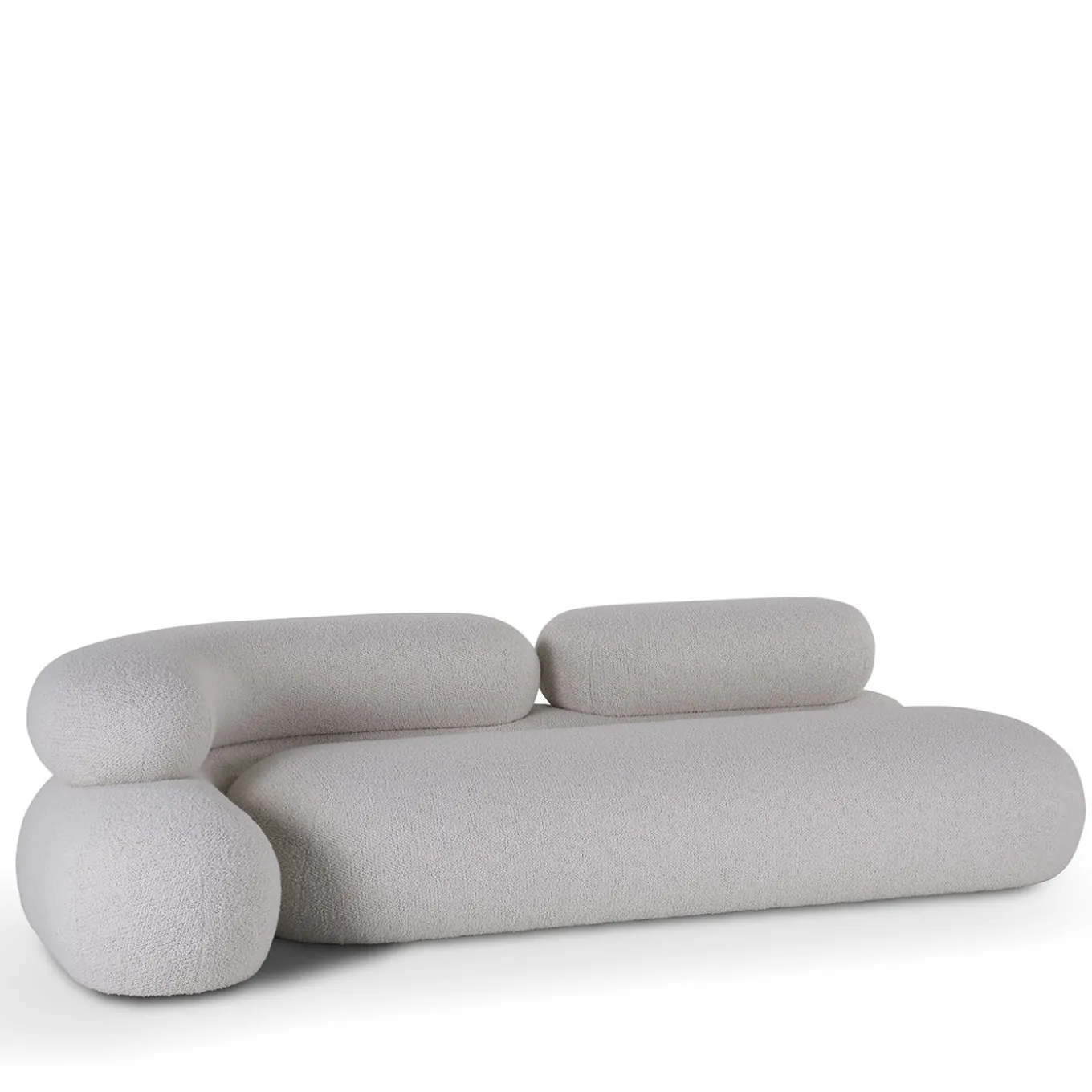 Divano Nefelibata bianco in jacquard bielastico