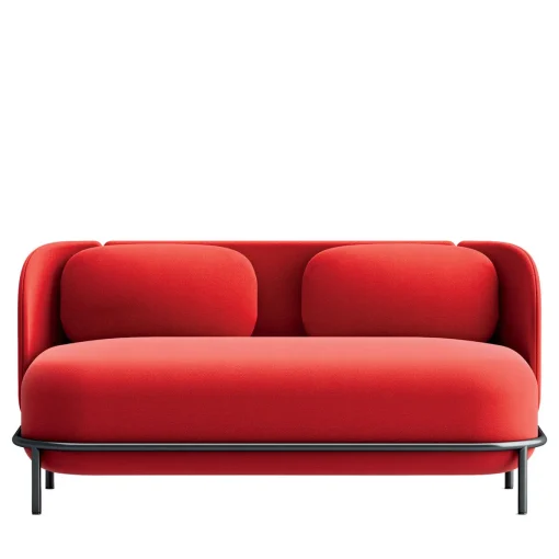 Divano rosso audace di Studio Pastina