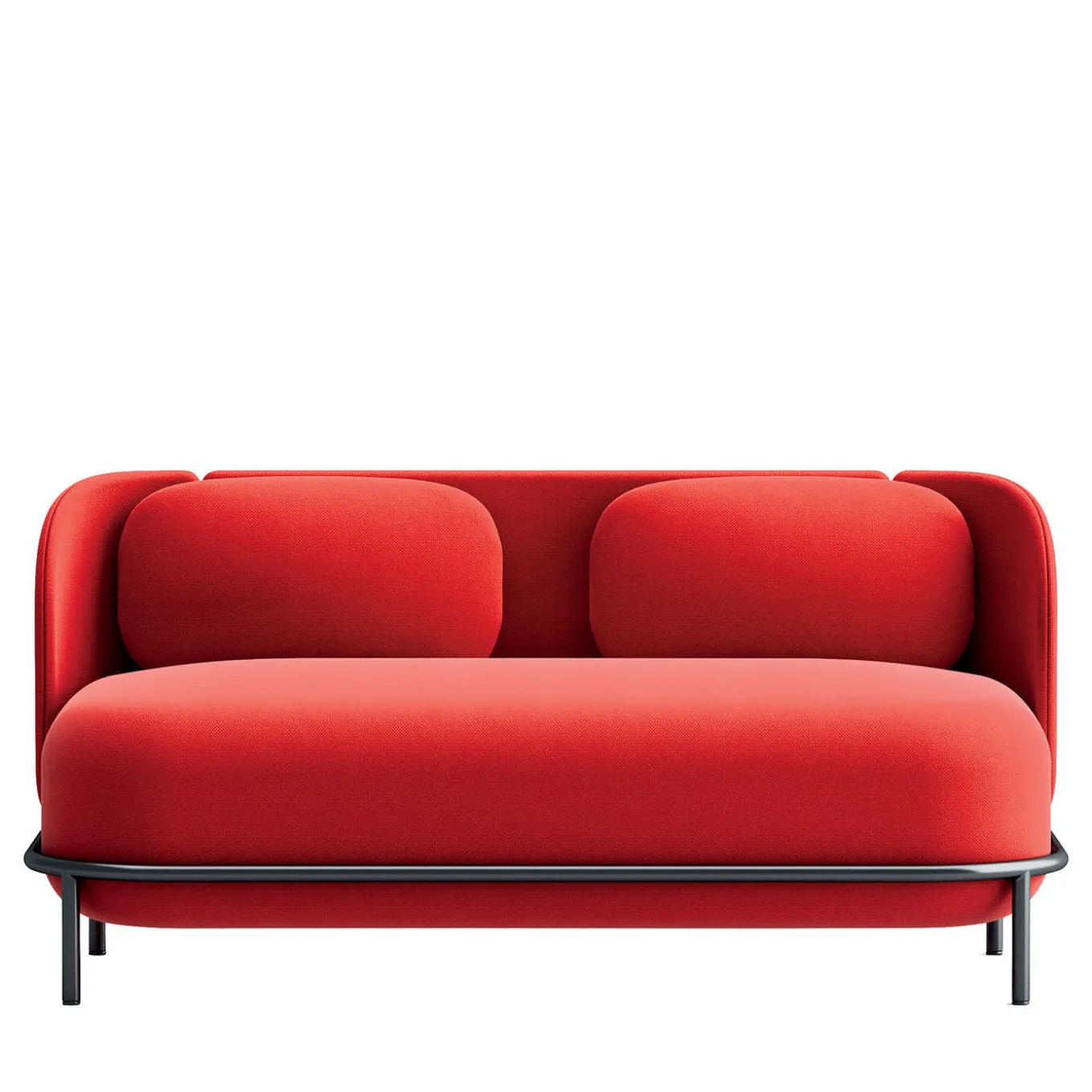 Divano rosso audace di Studio Pastina