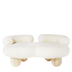 Divano scultoreo bianco siamese