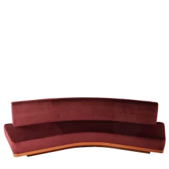 Divano Wild Back Curved Red Wine di Lorenza Bozzoli