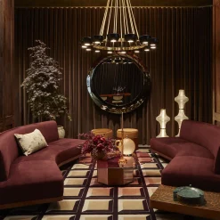 Divano Wild Back Curved Red Wine di Lorenza Bozzoli