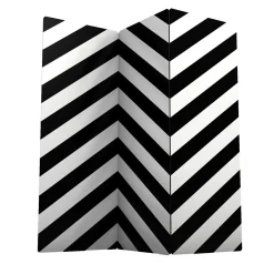 Divisorio per la stanza Simbolo a strisce bianche e nere a zig zag